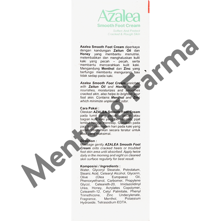 Azalea Smooth Foot Cream 35 Gr - Perawatan Kulit Kaki Kering dan Kasar