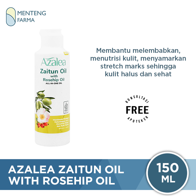 Azalea Zaitun Oil with Rosehip Oil 150 ML - Minyak Untuk Pijat dan Lulur