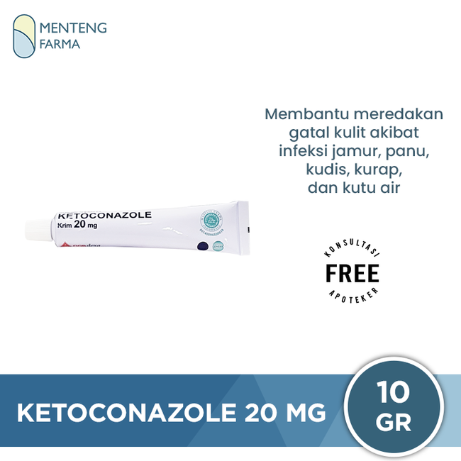 Ketoconazole OGB Dexa 2% Krim 10 Gram - Pereda Gatal Kulit Infeksi Jamur