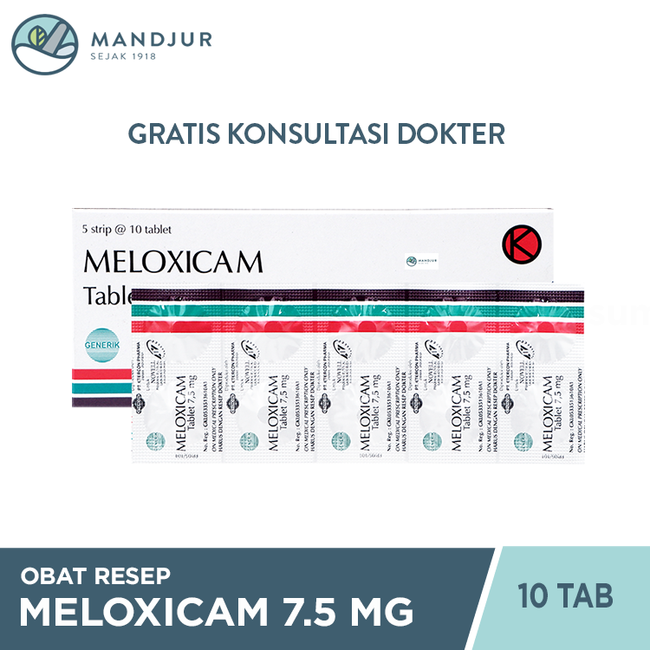Meloxicam Novell 7.5 Mg Strip 10 Tablet