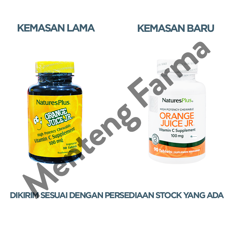 Natures Plus Orange Juice JR 90 Tablet - Asupan Vitamin C untuk Anak