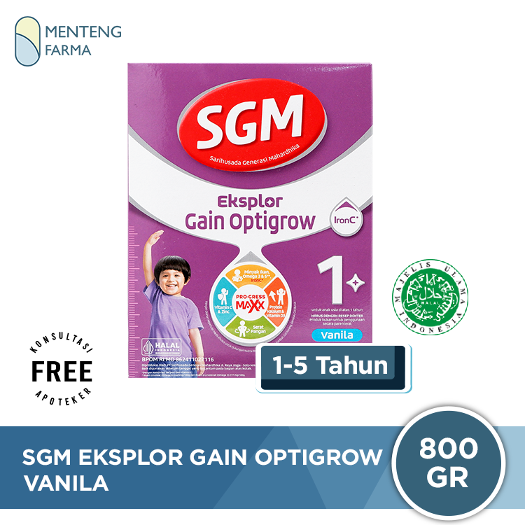 SGM Eksplor Gain Optigrow 1 Plus Vanilla 800 Gram