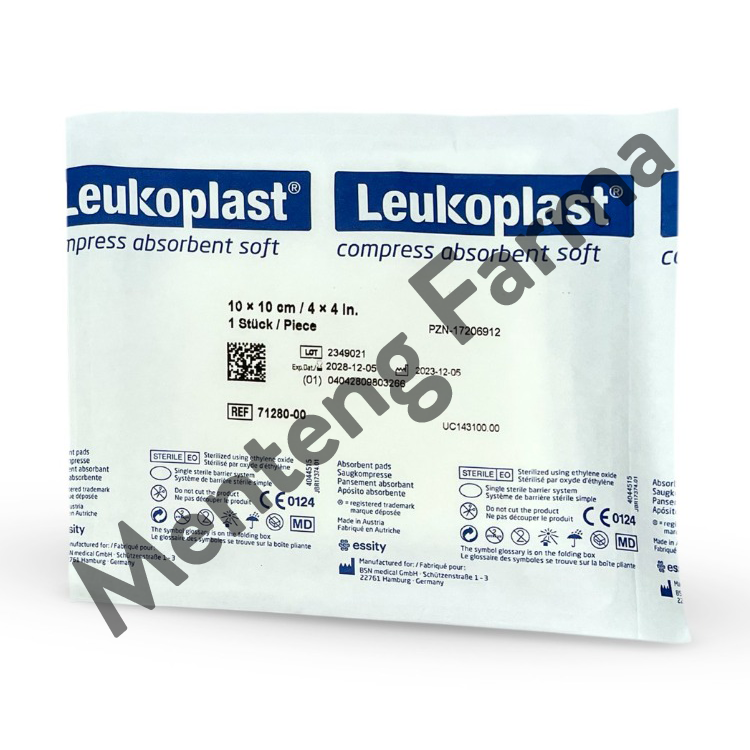 Leukoplast Compress Absorbent Soft 10 CM x 10 CM - Kasa Kompres Luka Steril