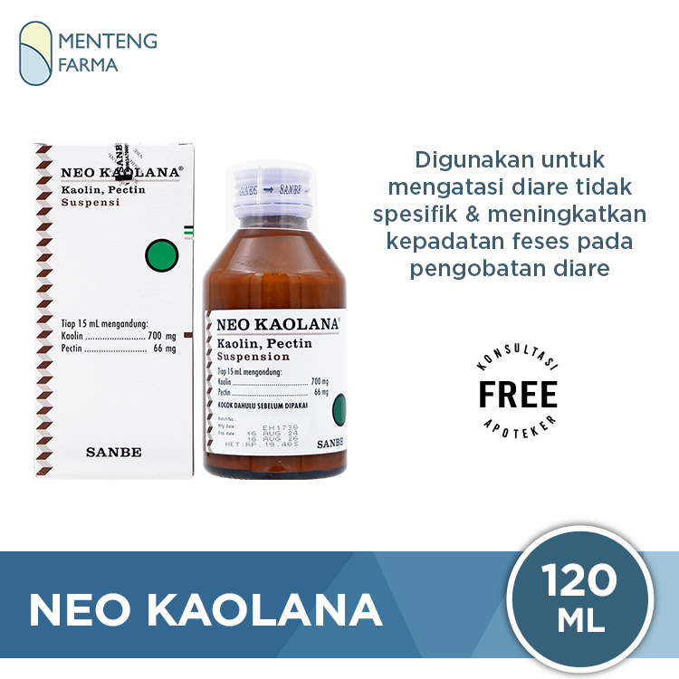 Neo Kaolana Suspensi 120 mL - Obat Diare Non Spesifik