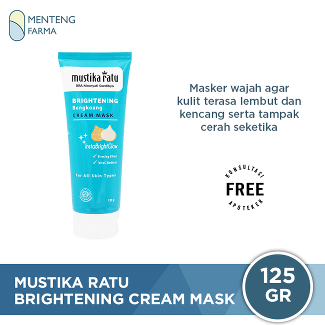 Mustika Ratu Brightening Bengkoang Cream Mask 125 gr - Masker Pencerah Wajah
