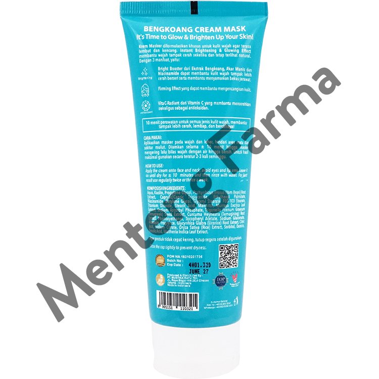 Mustika Ratu Brightening Bengkoang Cream Mask 125 gr - Masker Pencerah Wajah