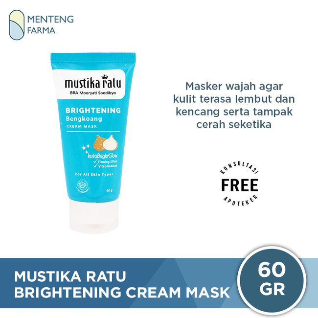 Mustika Ratu Brightening Bengkoang Cream Mask 60 gr - Masker Pencerah Wajah