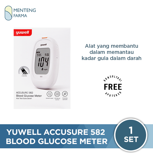 Yuwell Accusure 582 Blood Glucose Meter - Alat Pengukur Gula Darah