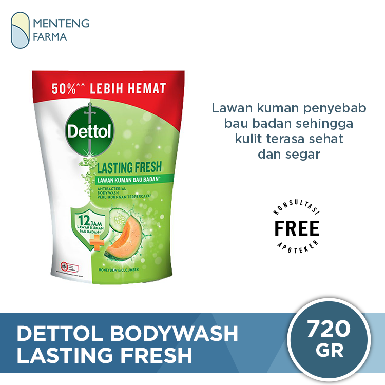 Sabun Mandi Cair Dettol Lasting Fresh 720 Gr
