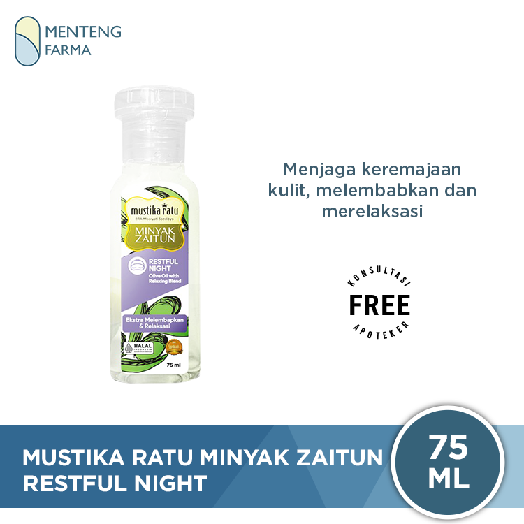 Mustika Ratu Minyak Zaitun Aromatic Essential Oil Restful Night 75 mL - Merelaksasikan Tubuh