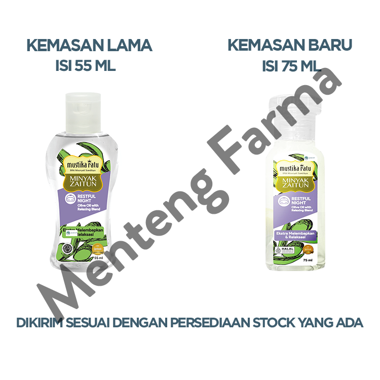 Mustika Ratu Minyak Zaitun Aromatic Essential Oil Restful Night 75 mL - Merelaksasikan Tubuh