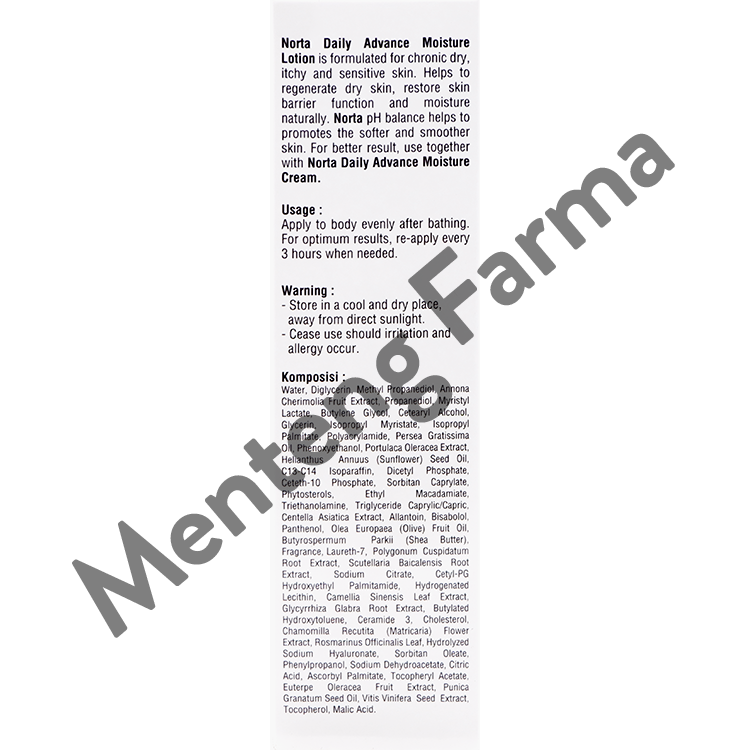 Norta Daily Advance Moisture Lotion 300 mL - Pelembab Kulit Kering dan Sensitif