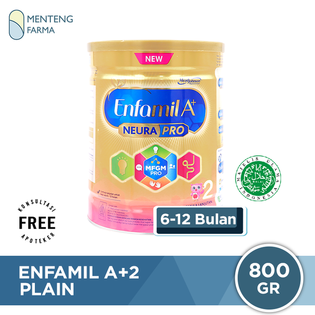 Enfamil A+ Tahap 2 Susu Formula Bayi Plain 800 gr