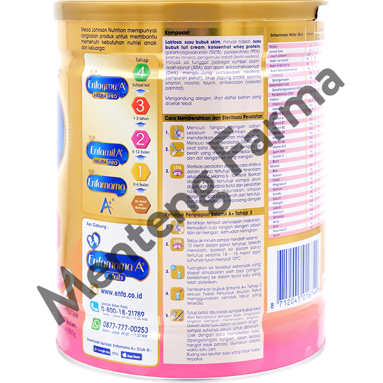 Enfamil A+2 - Susu Formula Bayi 6-12 Bulan 800 gram