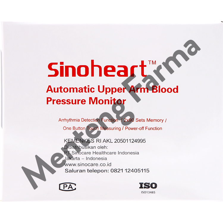 Sinoheart Automatic Upper Arm Blood Pressure Monitor BA-801 - Tensimeter Digital