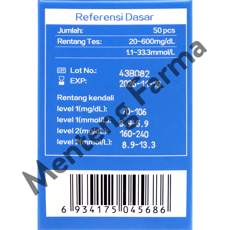 Sinoheart Safe-Accu Strip Uji Gula Darah 50 Pcs - Tes Strip Gula Darah