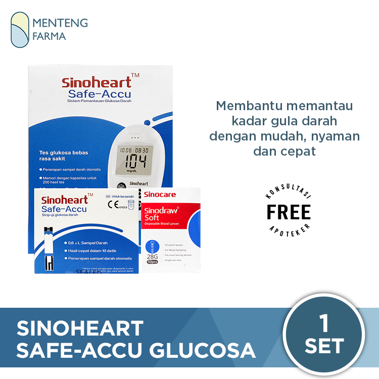 Sinoheart Safe-Accu Alat Cek Gula Darah