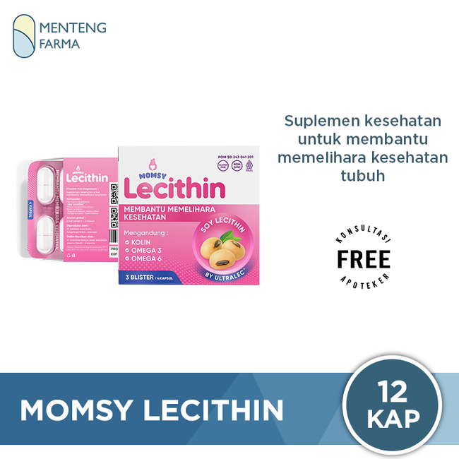Momsy Lecithin 12 Kapsul - Membantu Melancarkan ASI