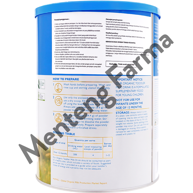 Bellamys Organic Step 3 - Susu Formula Lanjutan Organik 12 Bulan Keatas