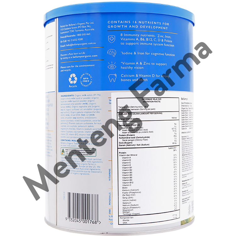 Bellamys Organic Step 3 - Susu Formula Lanjutan Organik 12 Bulan Keatas