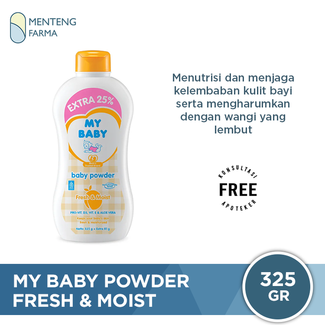 My Baby Powder Fresh & Moist 325 Gr - Bedak Tabur Bayi