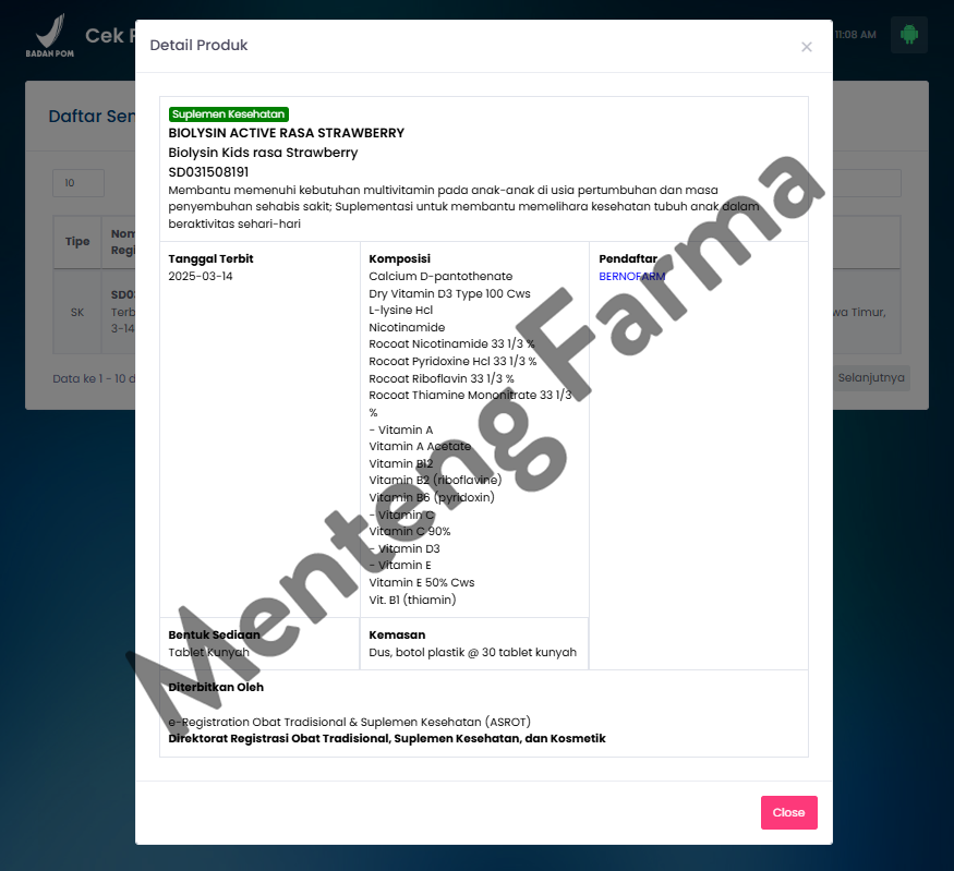 Biolysin ActiveRasa Strawberry 30 Tablet Kunyah - Tablet Multivitamin Anak