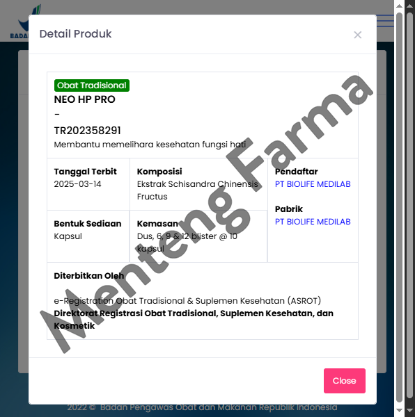 Neo Hp Pro 10 Kapsul - Memelihara Kesehatan Fungsi Hati