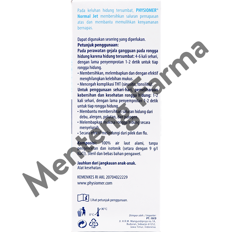 Physiomer Normat Jet Nasal Spray 135 mL - Semprotan Pembersih Hidung