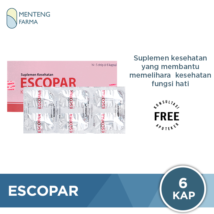 Escopar 6 Kapsul - Suplemen Kesehatan Hati