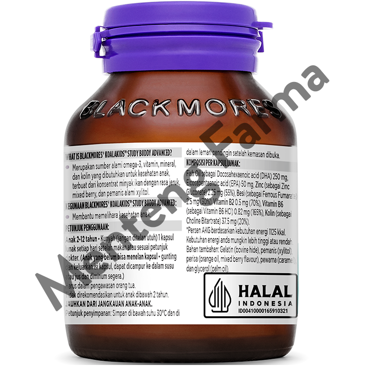 Blackmores Koala Kids Study Buddy Advanced 30 Kapsul - Suplemen Omega 3 Anak