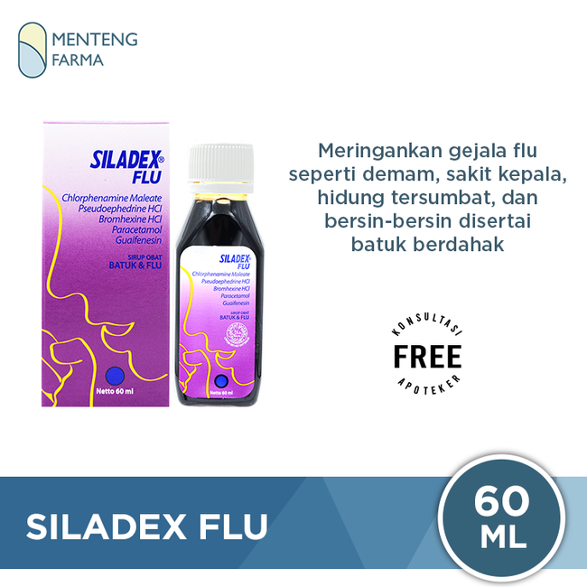 Siladex Flu 60 mL - Obat Pereda Gejala Flu Batuk