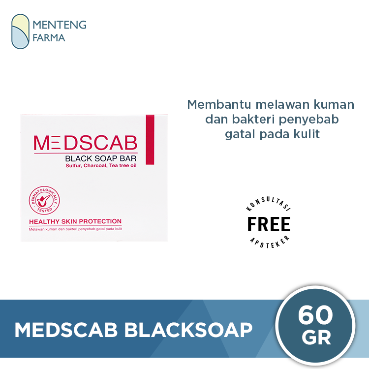 Medscab Blacksoap 60 Gr - Sabun Anti Bakteri