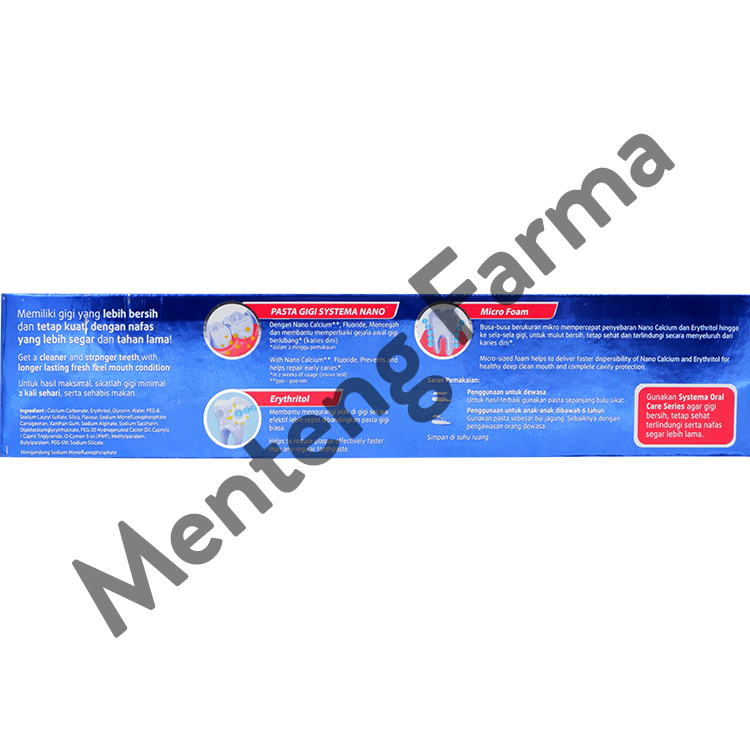 Systema Toothpaste Menthol Breeze 190 gr - Pasta Gigi Mencegah & Memperbaiki Karies Dini