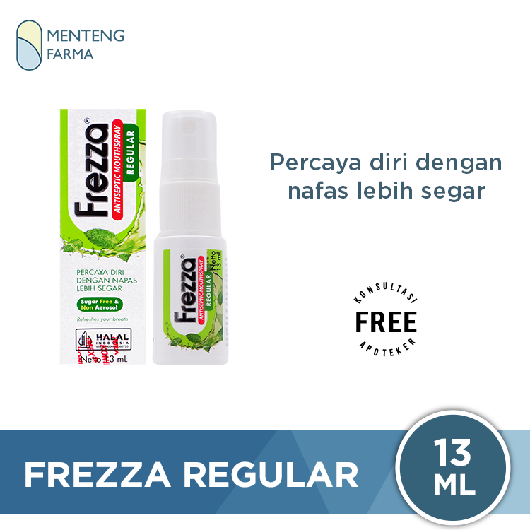 Frezza Antiseptic Mouthspray Regular 13mL - Penyegar Mulut Sugar Free