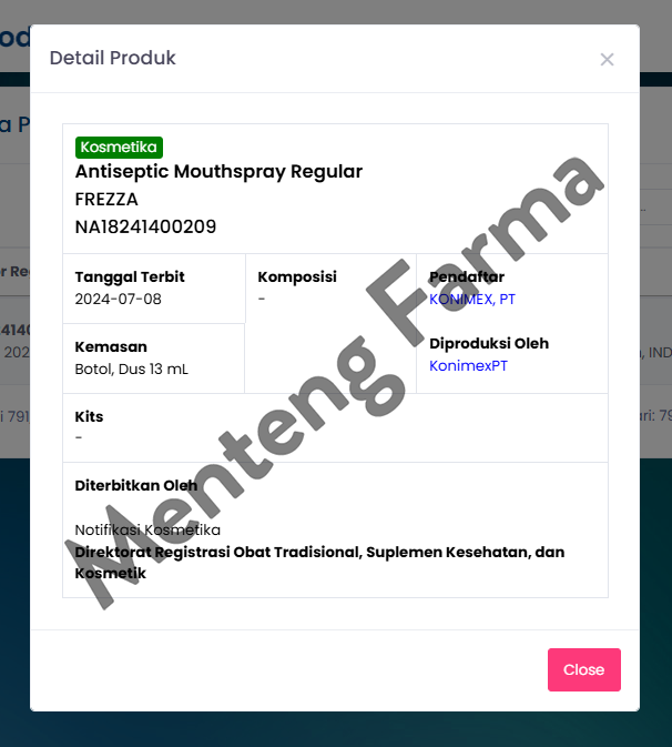 Frezza Antiseptic Mouthspray Regular 13mL - Penyegar Mulut Sugar Free