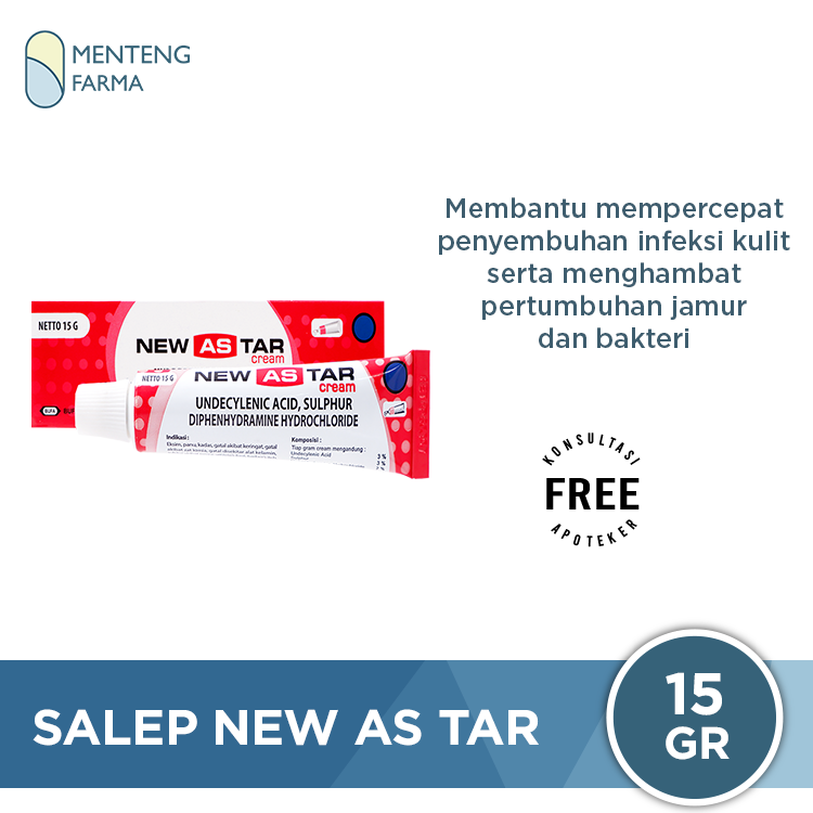 Salep New As Tar Cream - Meredakan Gatal, Eksim, Jerawat, Bisul, Panu