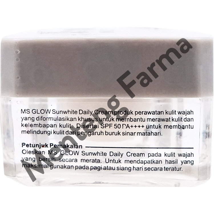 MS Glow Sun White Daily Cream 13.8 Gr - Melindungi dari Sinar UVA & UVB
