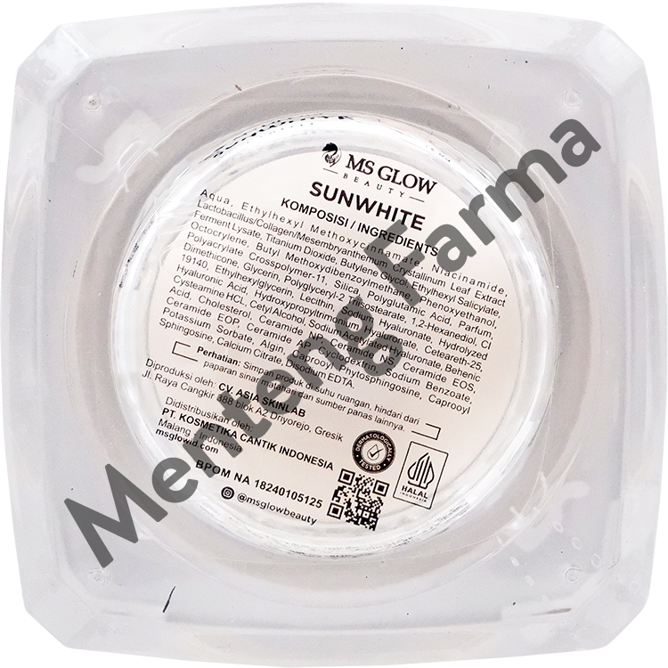 MS Glow Sun White Daily Cream 13.8 Gr - Melindungi dari Sinar UVA & UVB