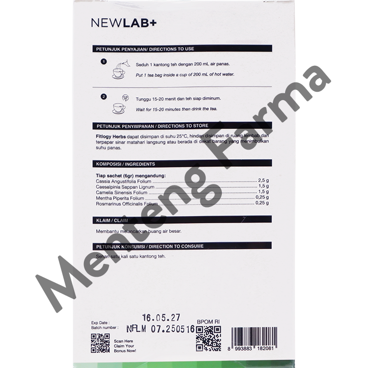 Newlab Mini Fitlogy Tea Drink 14 Bags -  Minuman Teh Diet