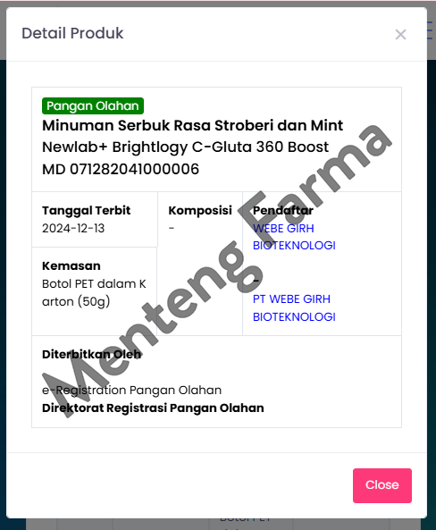 Newlab Brightlogy C-Gluta 360 Boost 50 Gr - Minuman Serbuk Pencerah Kulit