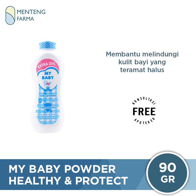 My Baby Powder Healthy & Protect 100 Gr - Bedak Tabur Bayi