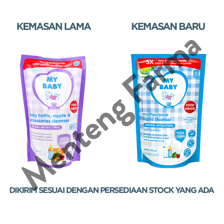 My Baby Multipurpose Liquid Cleanser Refill 700 mL - Sabun Cuci Botol Bayi