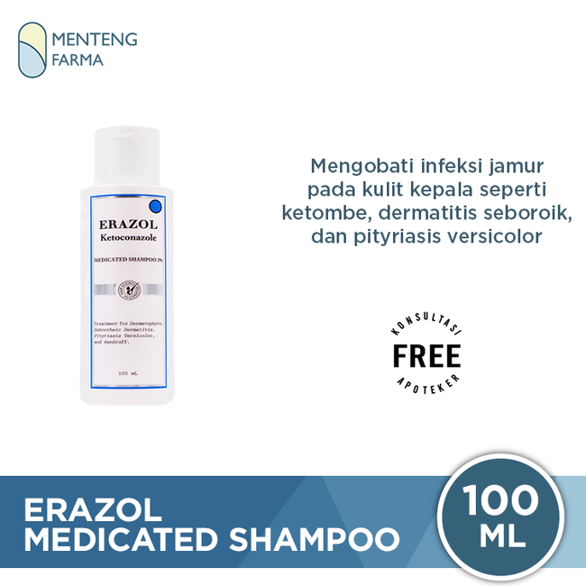 Erazol Medicated Shampoo 100 mL - Shampoo Anti Ketombe