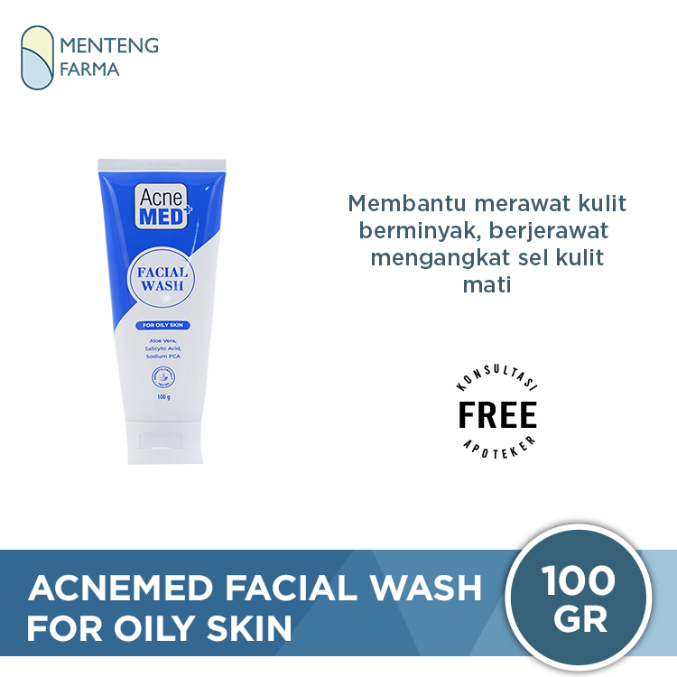 Acnemed Facial Wash for Oily Skin 100 Gr - Pembersih Wajah Berminyak