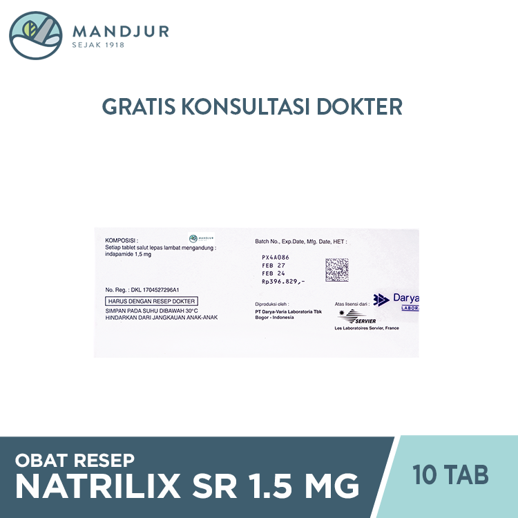 Natrilix SR 1.5 mg 10 Tablet
