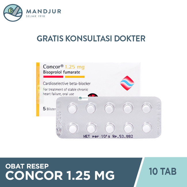 Concor 1.25 mg 10 Tablet