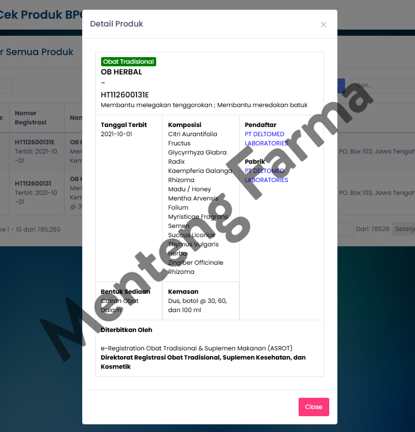 OB Herbal 100 mL - Obat Batuk Herbal