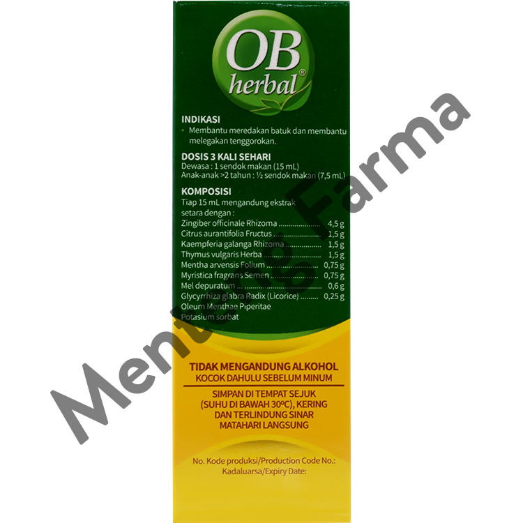 OB Herbal 100 mL - Obat Batuk Herbal