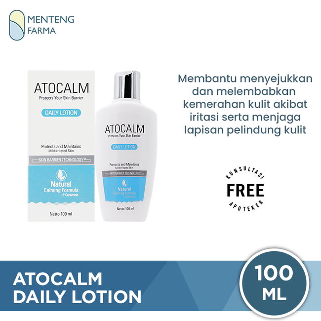 Atocalm Daily Lotion 100 mL - Pelembab Kulit Kering dan Sensitif
