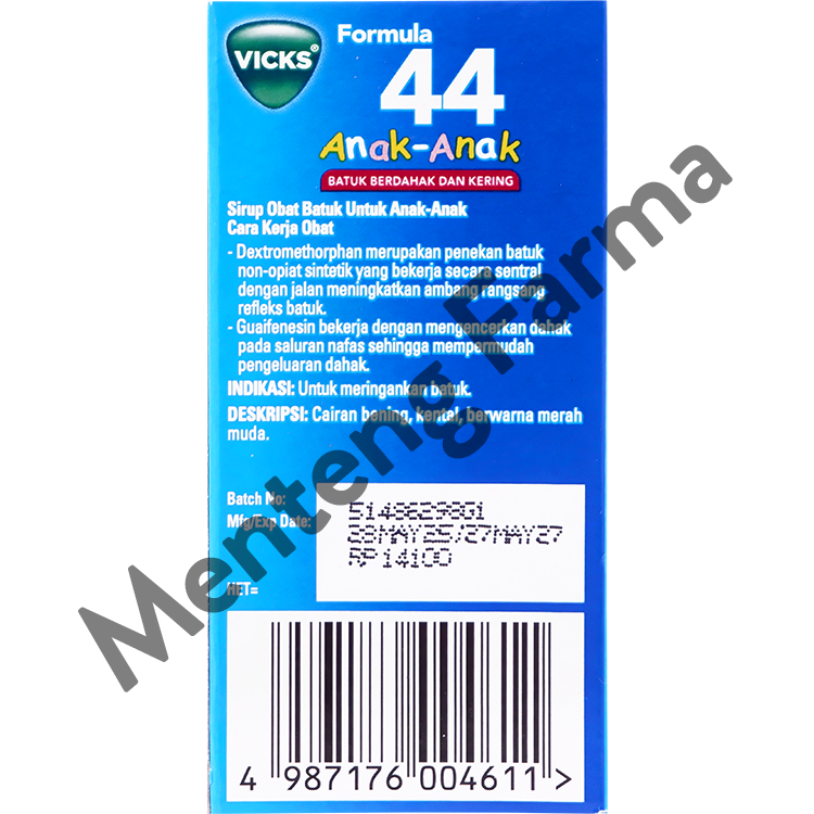 Vicks Formula 44 Anak Sirup 27 mL - Sirup Obat Batuk Anak